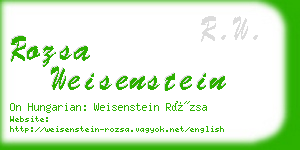 rozsa weisenstein business card